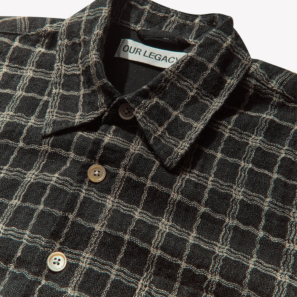 Above Shirt Black Fishnet Cloth
