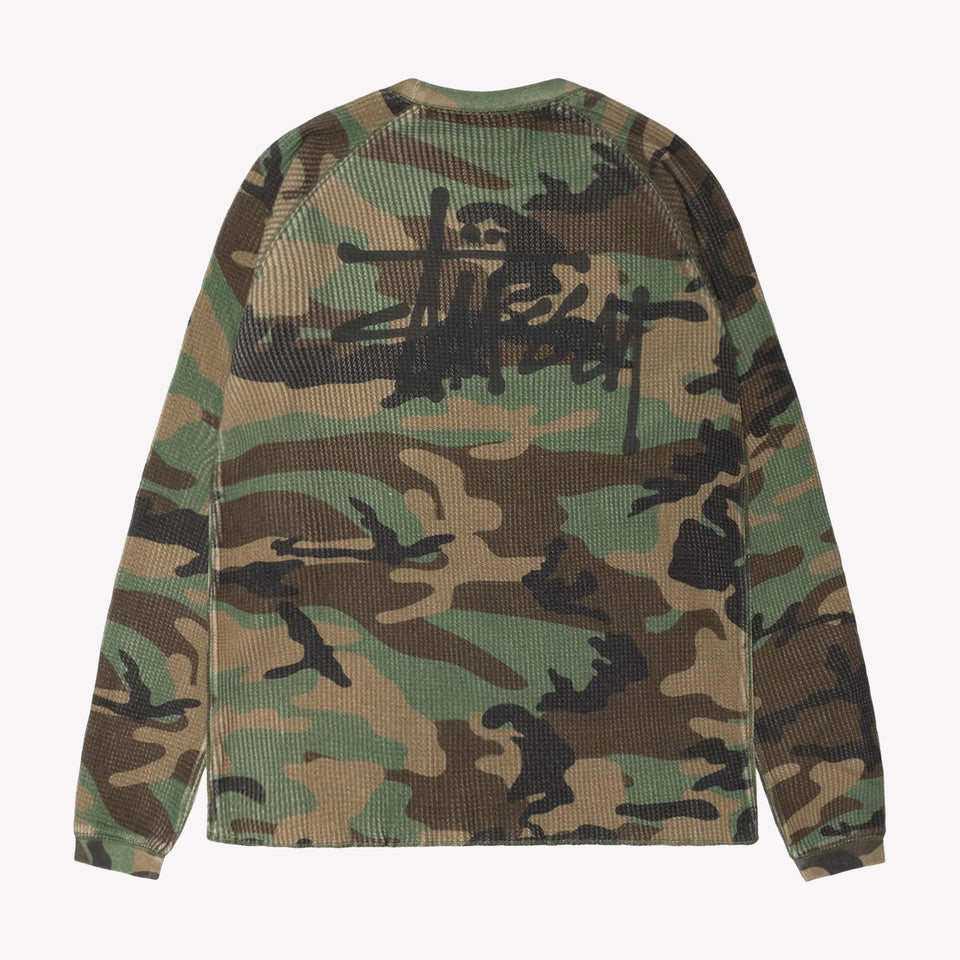 Raglan Thermal Basic Stock Knit Woodland Camo