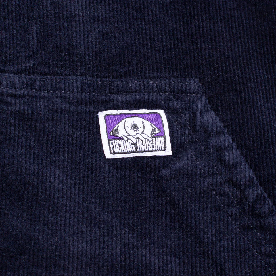 CORDUROY ZIP HOODIE NAVY