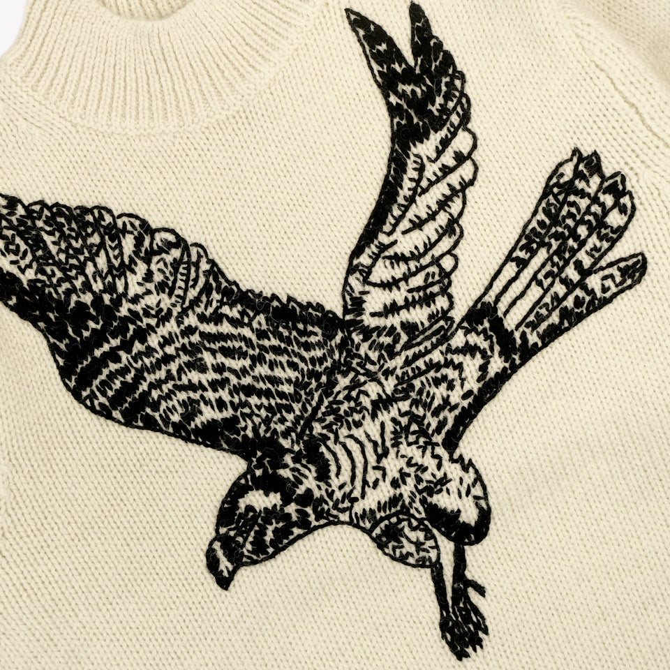 EMBROIDERED FALCON PULLOVER