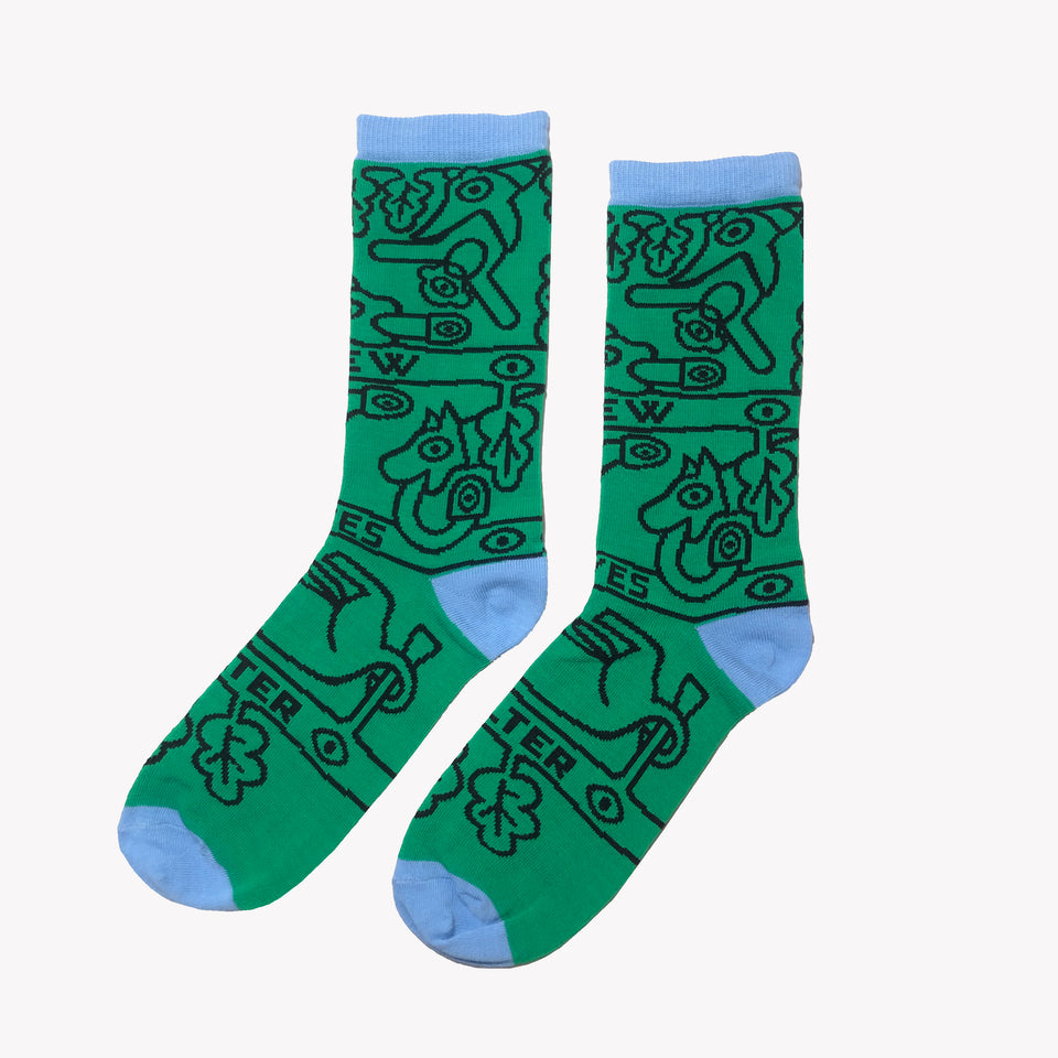 JACQUARD SOCKS GREEN
