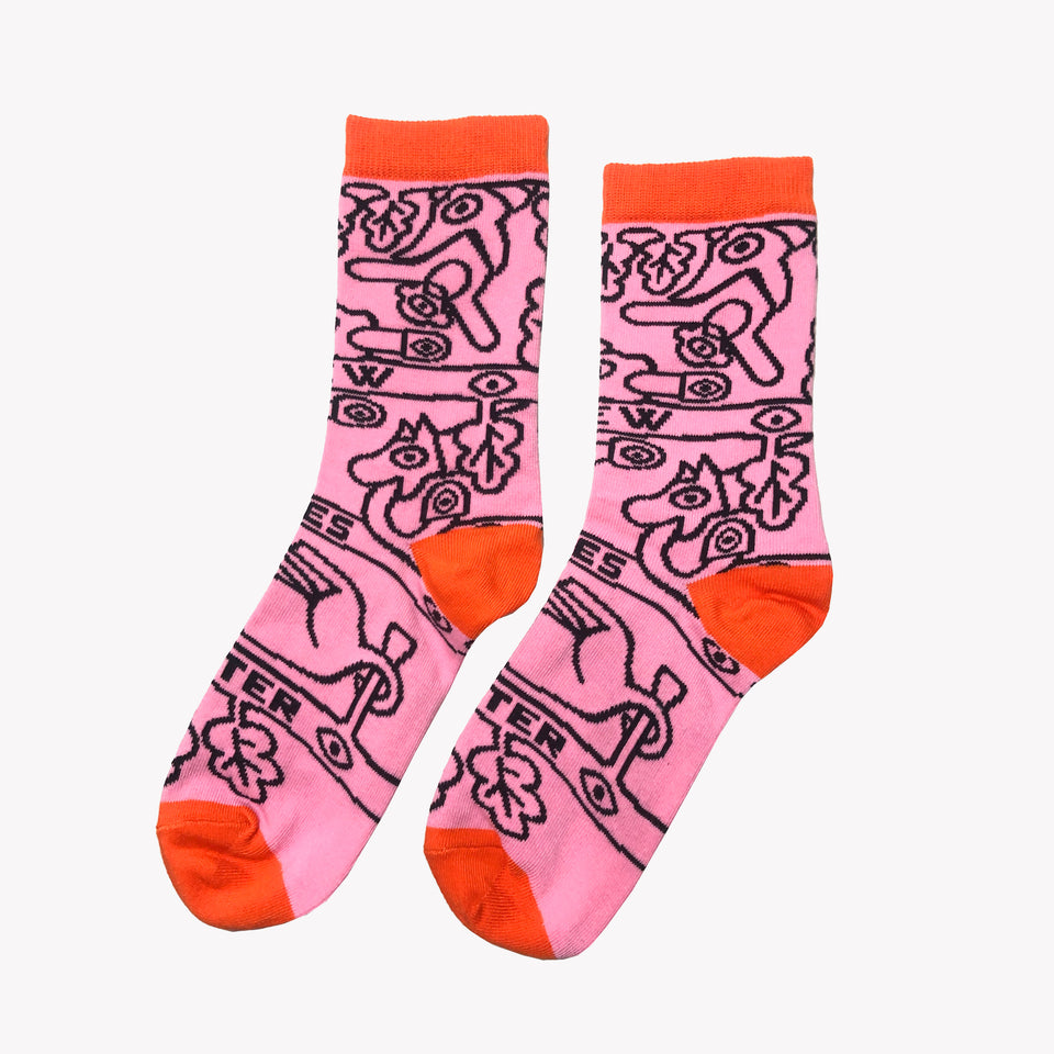 JACQUARD SOCKS PINK