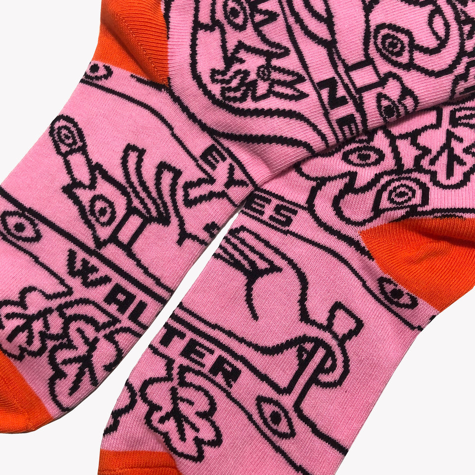JACQUARD SOCKS PINK