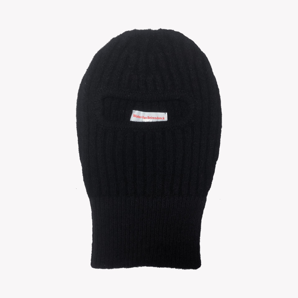 RIBBED SKI MASK BLACK