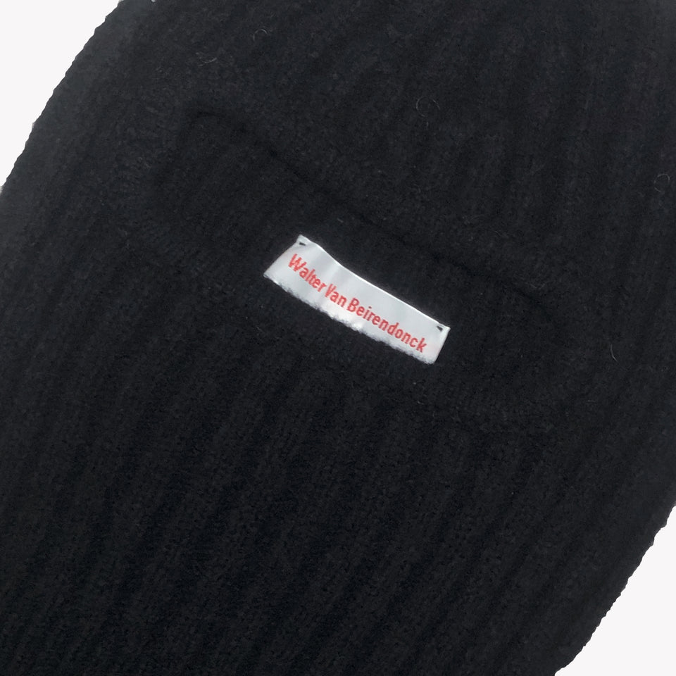 RIBBED SKI MASK BLACK
