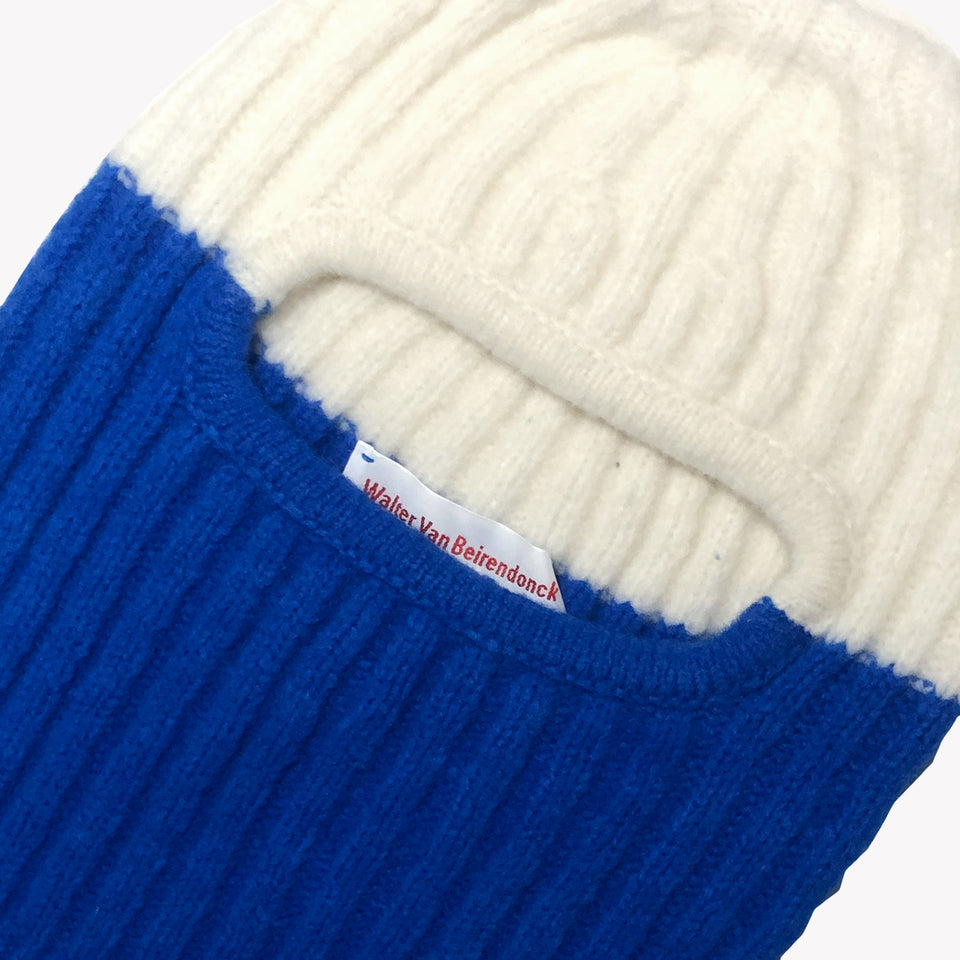 RIBBED SKI MASK BLUE