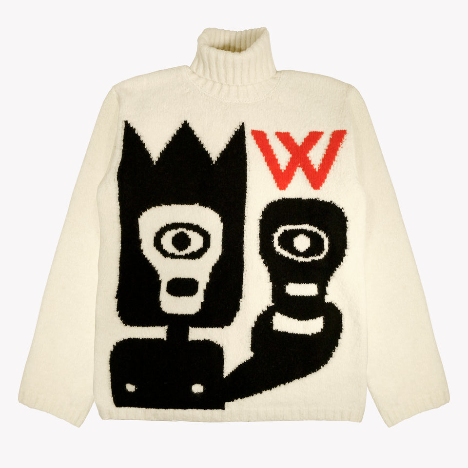SKULL TURTLENECK KNIT