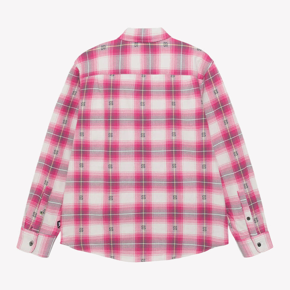 Motif Plaid Shirt Pink