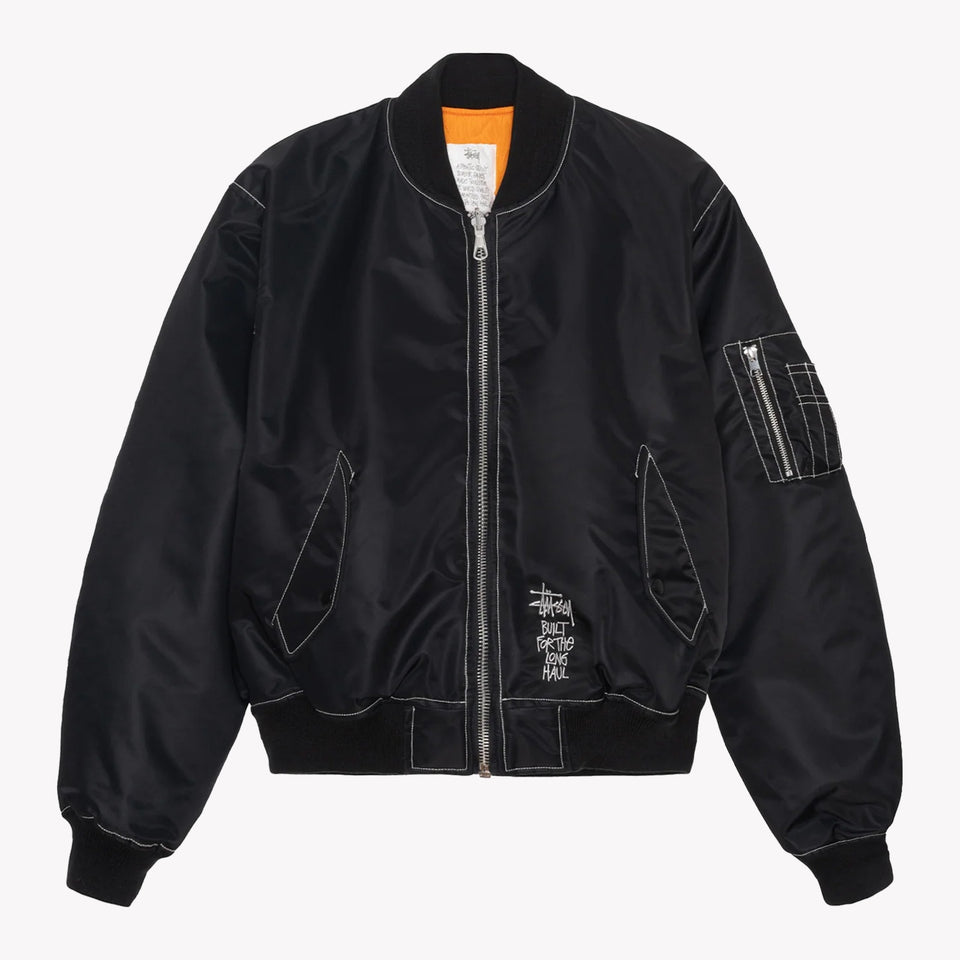 Built Bomber Jacket Black