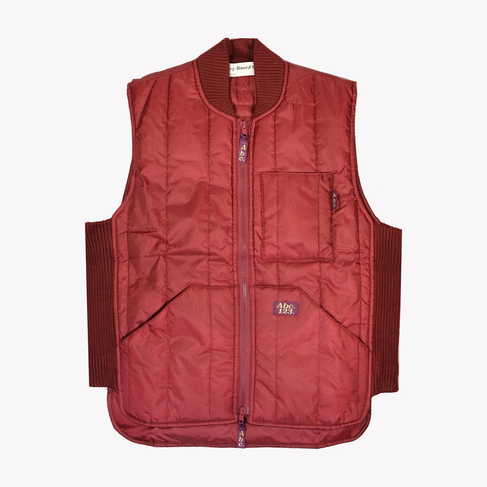 ABC PUFFER VEST RED
