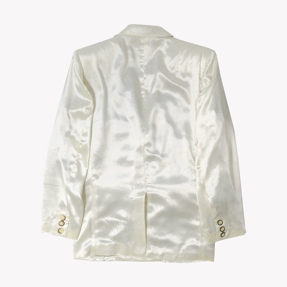 SUIT JACKET WHITE SILK