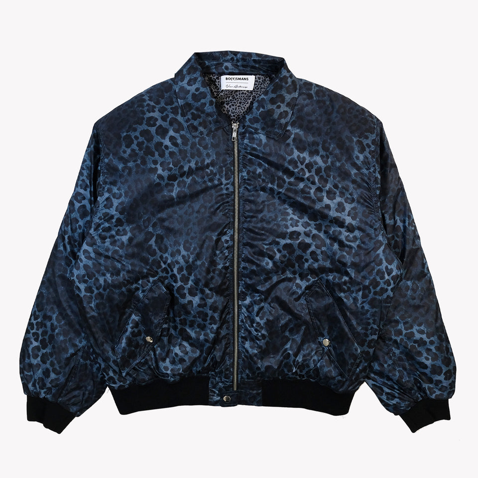 NYLON LEOPARD BOMBER