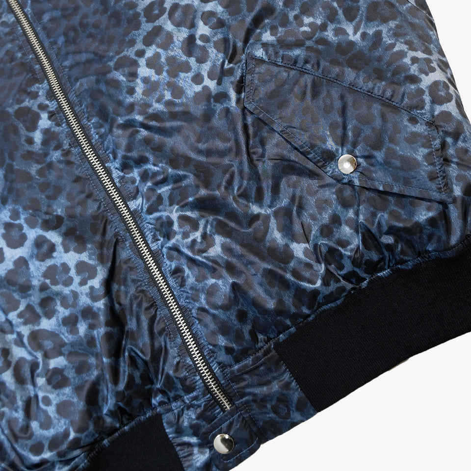 NYLON LEOPARD BOMBER