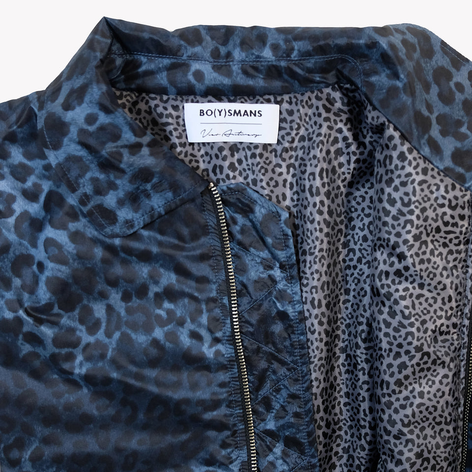 NYLON LEOPARD BOMBER