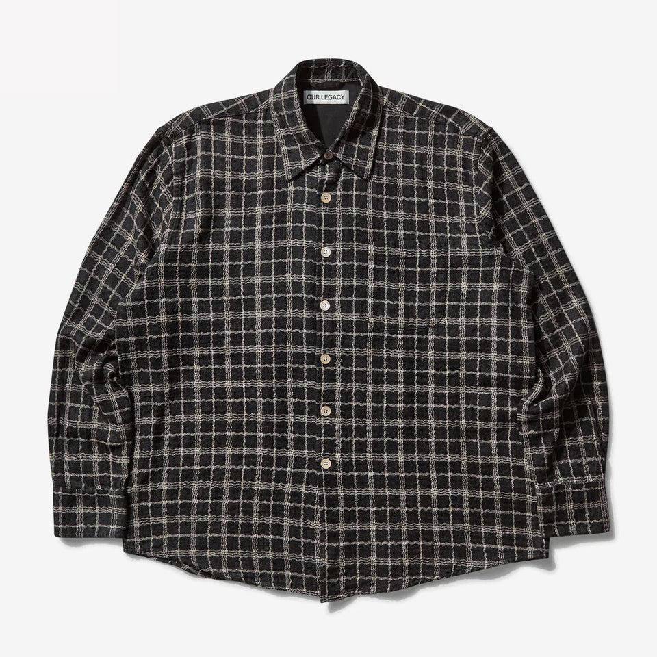 Above Shirt Black Fishnet Cloth