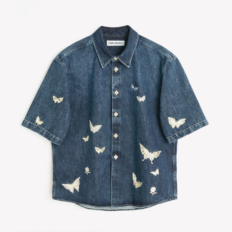 Beyond Shirt Shortsleeve Blue Butterfly