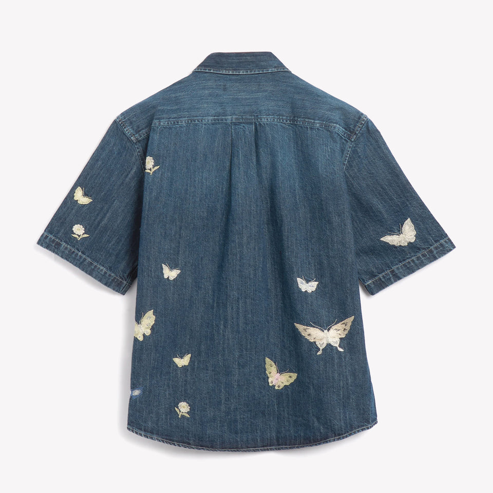 Beyond Shirt Shortsleeve Blue Butterfly
