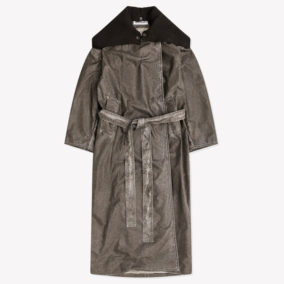 Court Coat Brown Wash Out Nylon