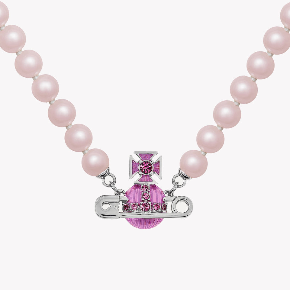 Kitty Pearl Necklace Rose