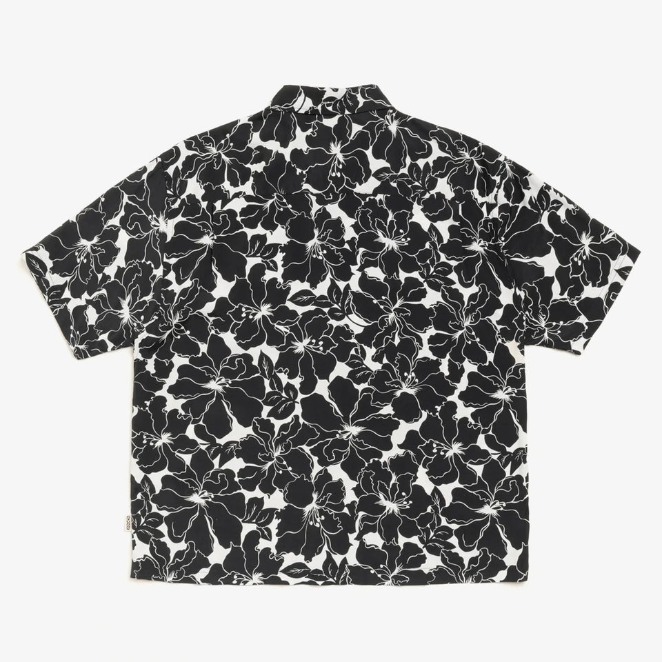 Floral Hawaiian Shirt Black