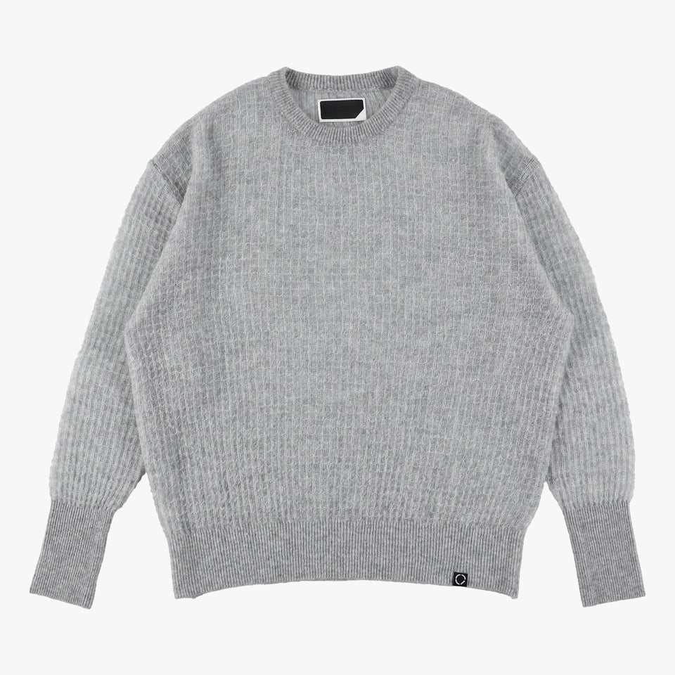 Airy Merino Waffle Sweater Grey