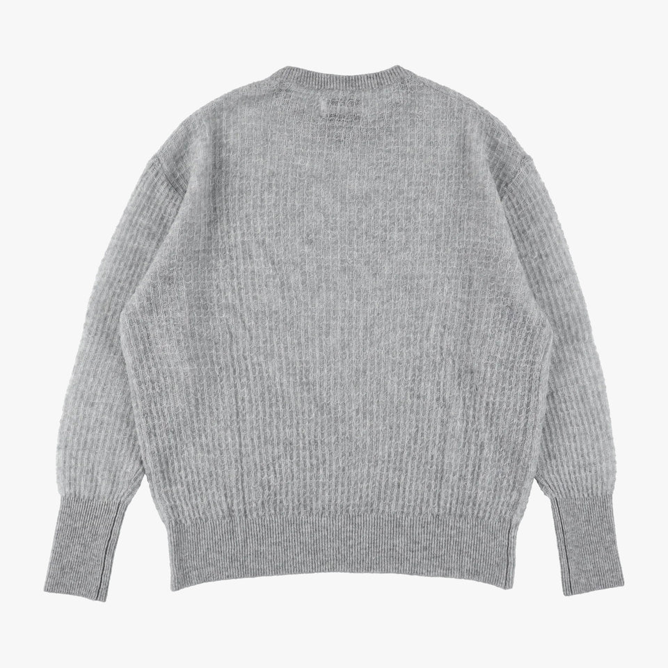 Airy Merino Waffle Sweater Grey