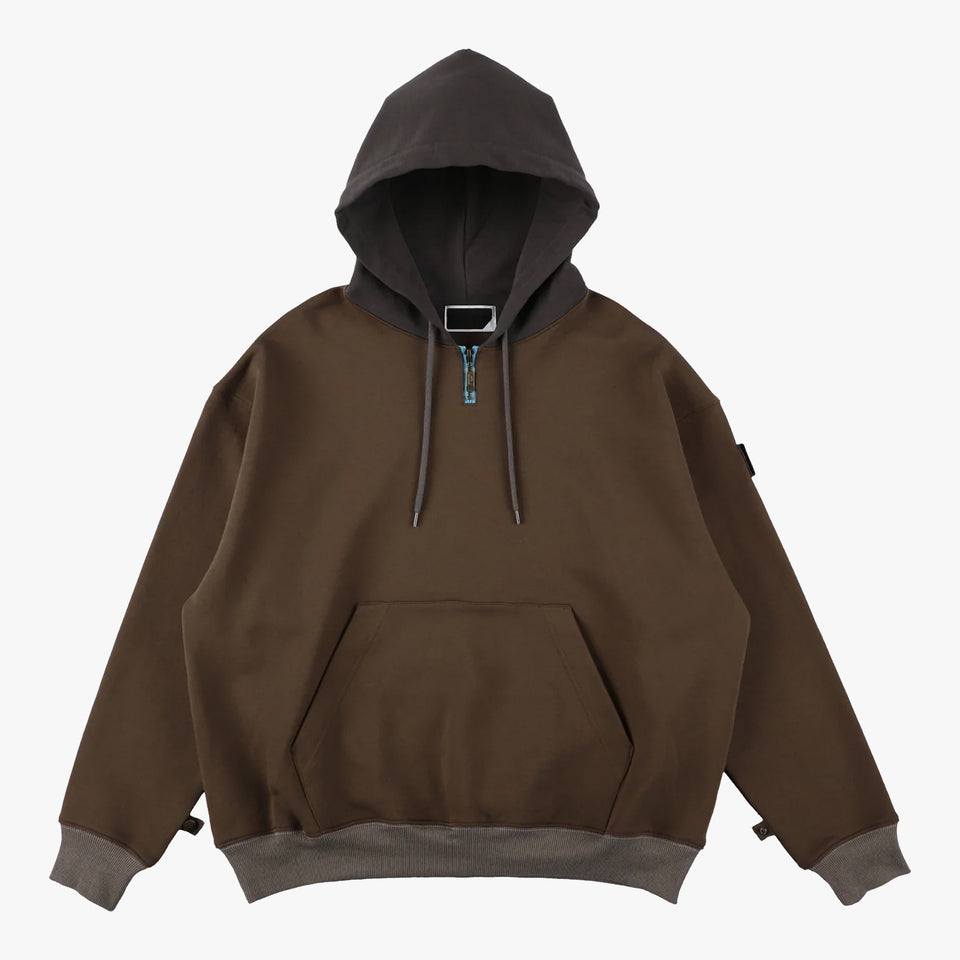 Mini Zip Hoodie Brown