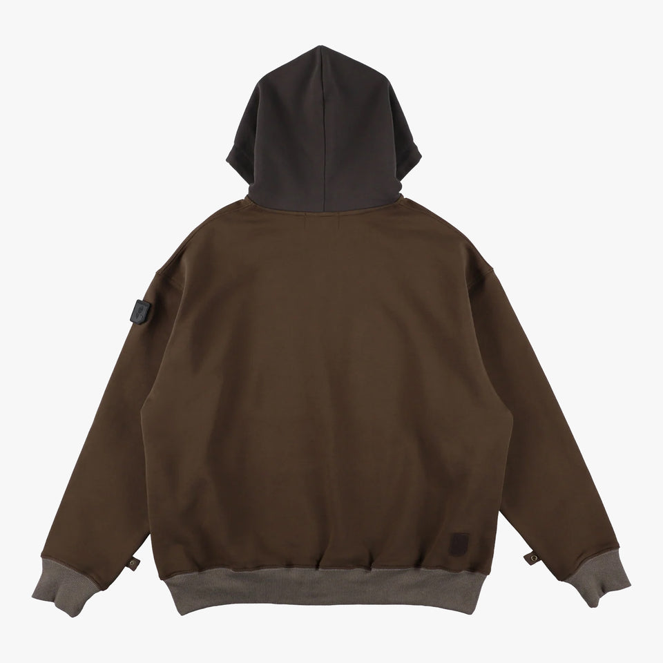 Mini Zip Hoodie Brown