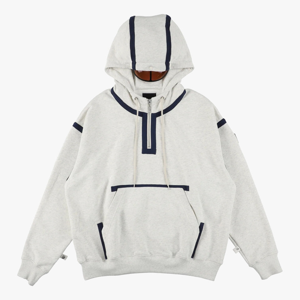 Visor Quarter Zip Hoodie Oatmeal