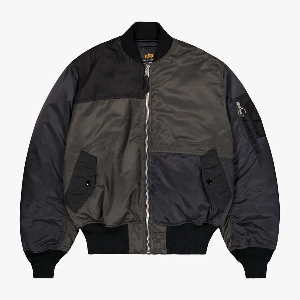MA-1 Tricolor Bomber Jacket Black