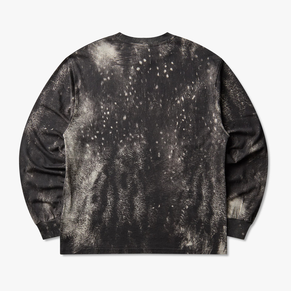 Fuzzy Print Longs Sleeve Brown