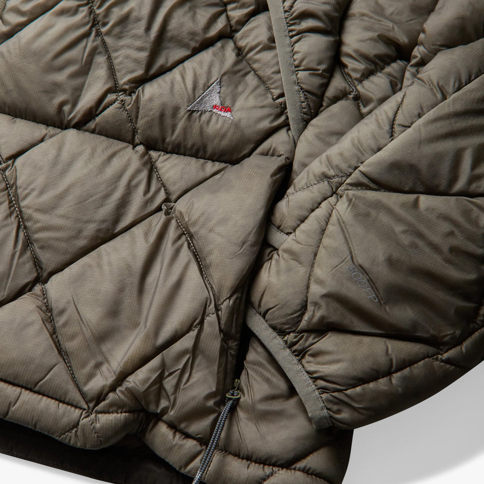 Nuna 800 Fill Power Hooded Down Jacket Sage Green