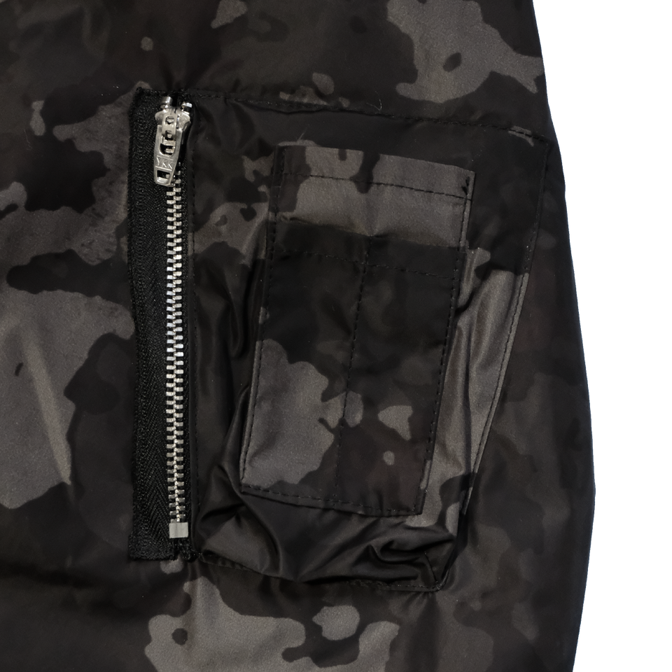 Camo Nylon Bomber Jacket