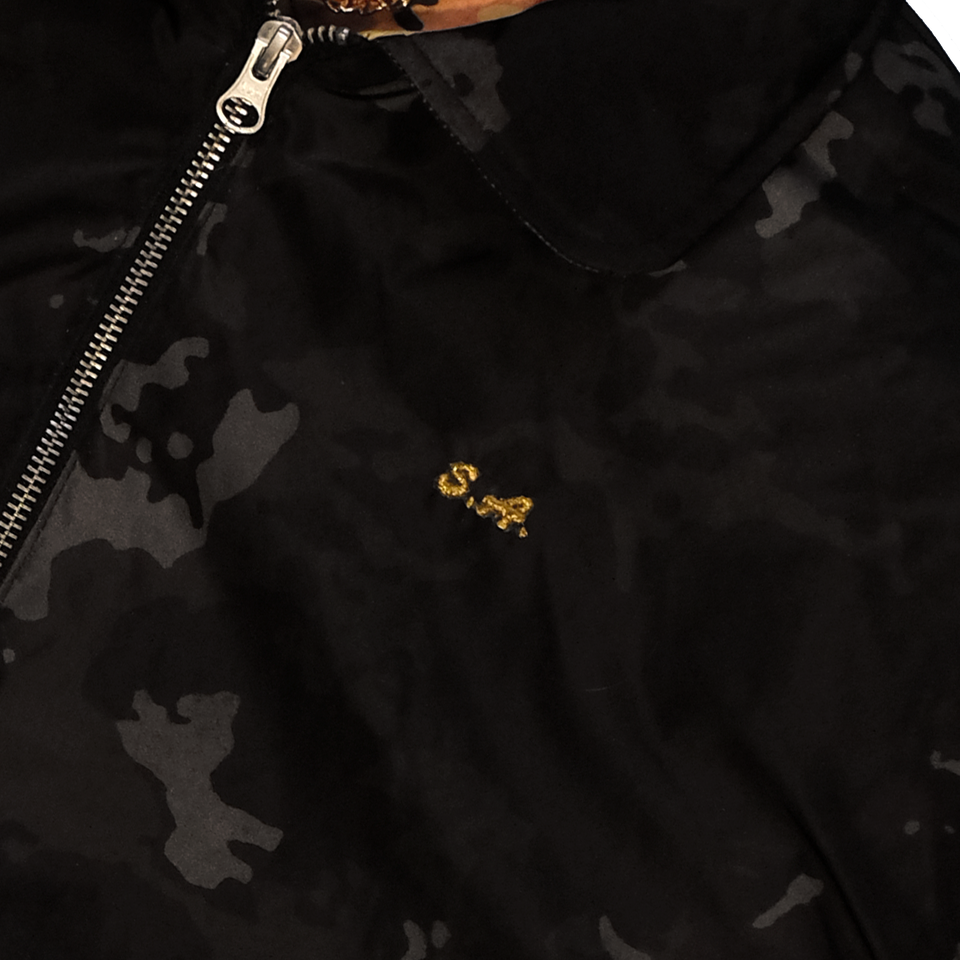 Camo Nylon Bomber Jacket