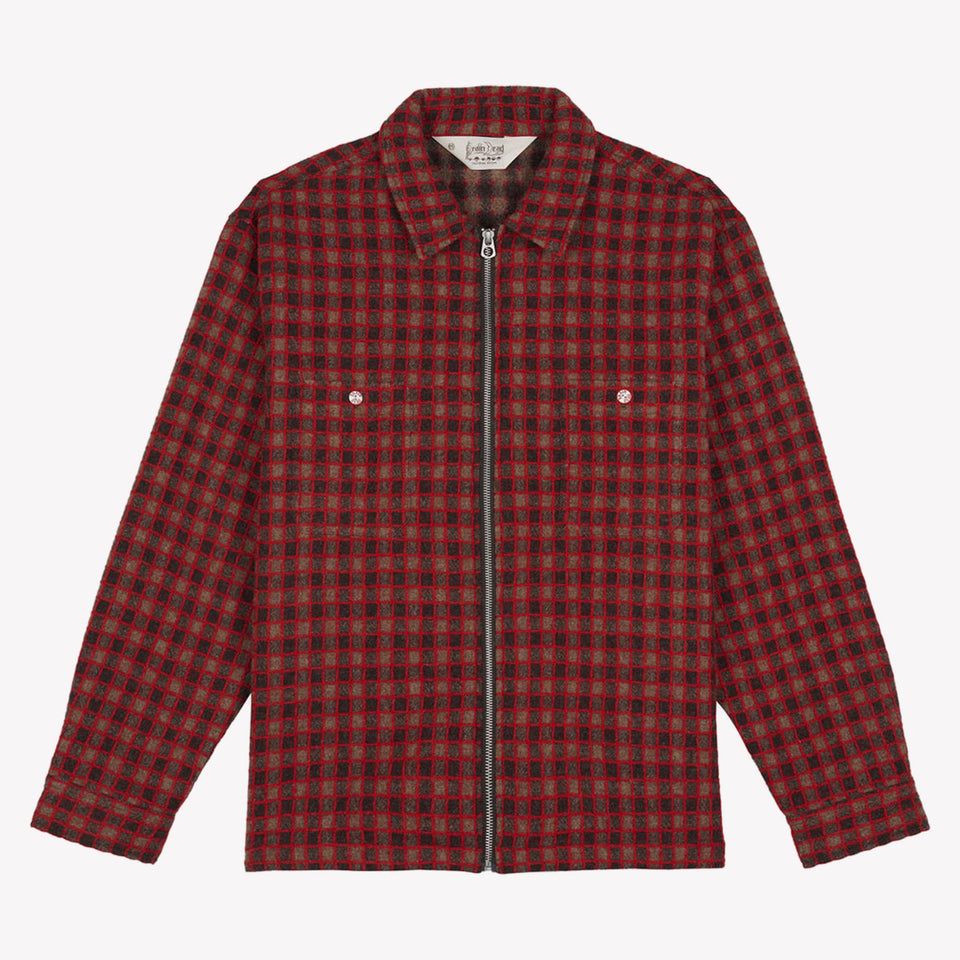 Check Mate Flannel Zip Shirt Red