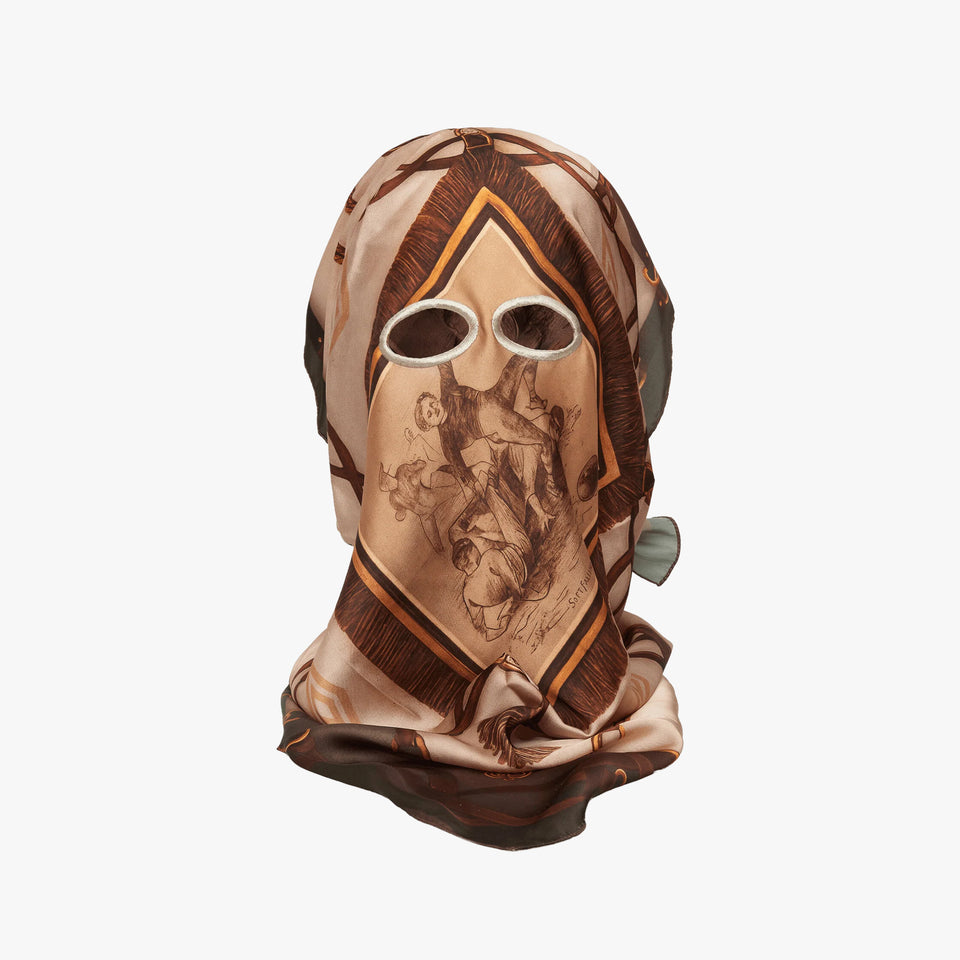 Belt Masked Foulard Brown Olive Beige