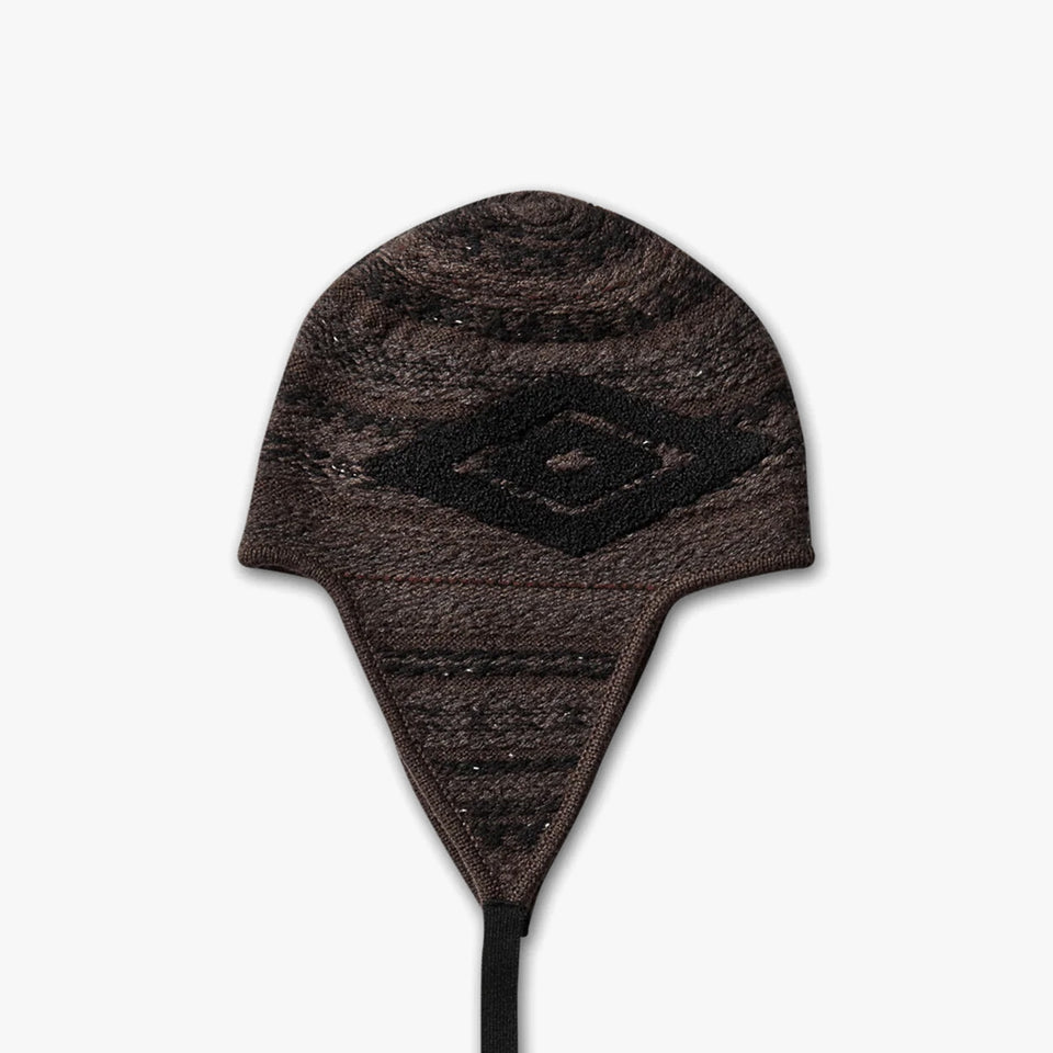 Fair Isle Beanie Black Brown