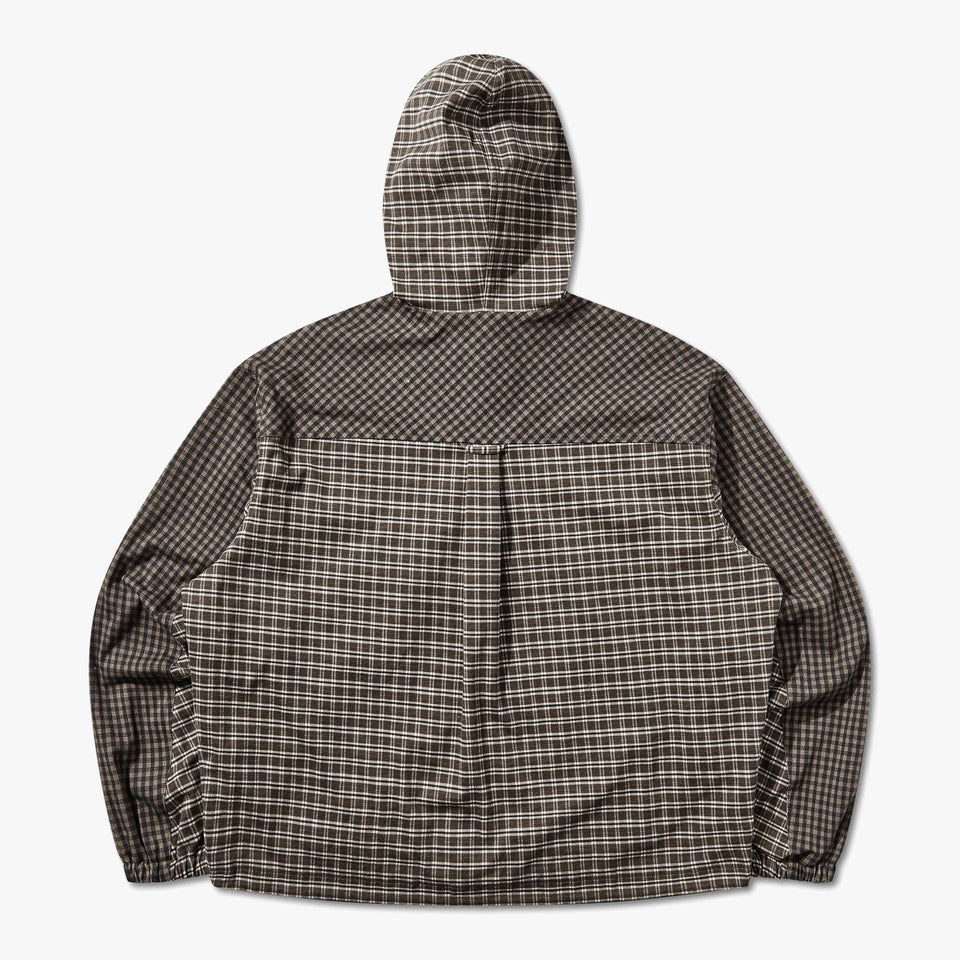 Double Plaid Jacket Dark Brown
