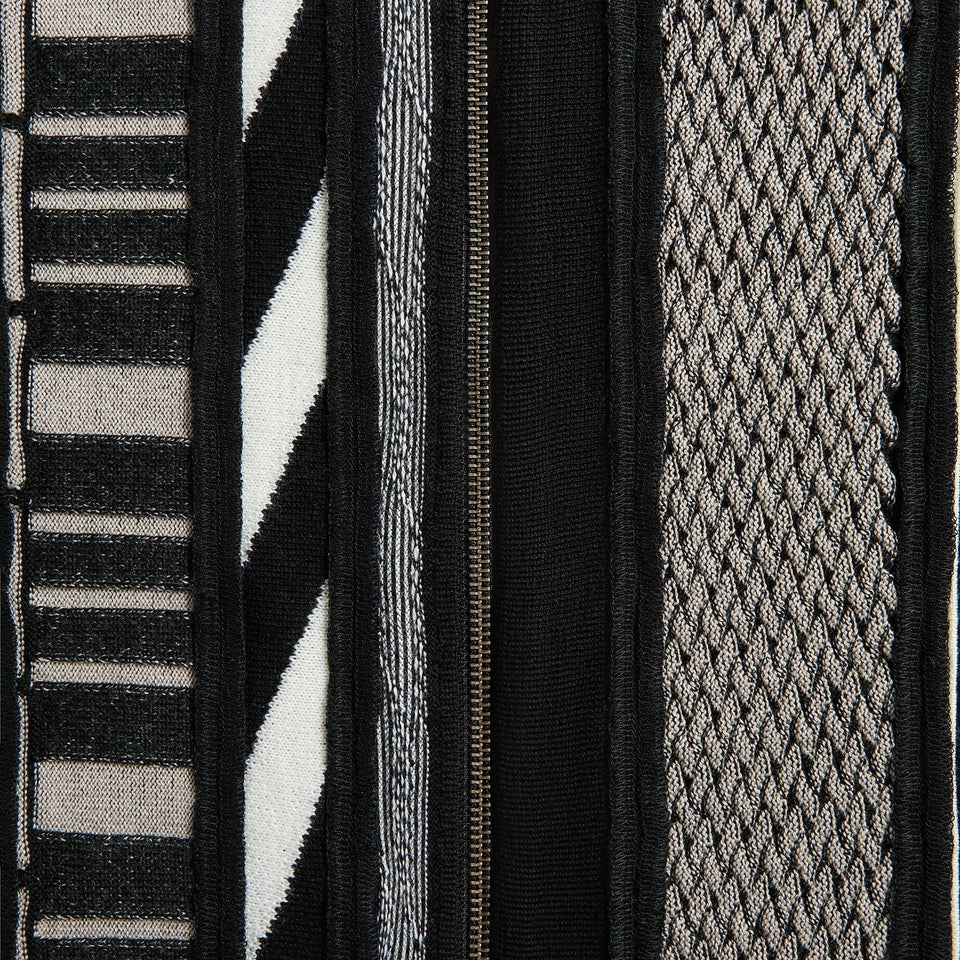 Multi Stripe Zip Up Crew