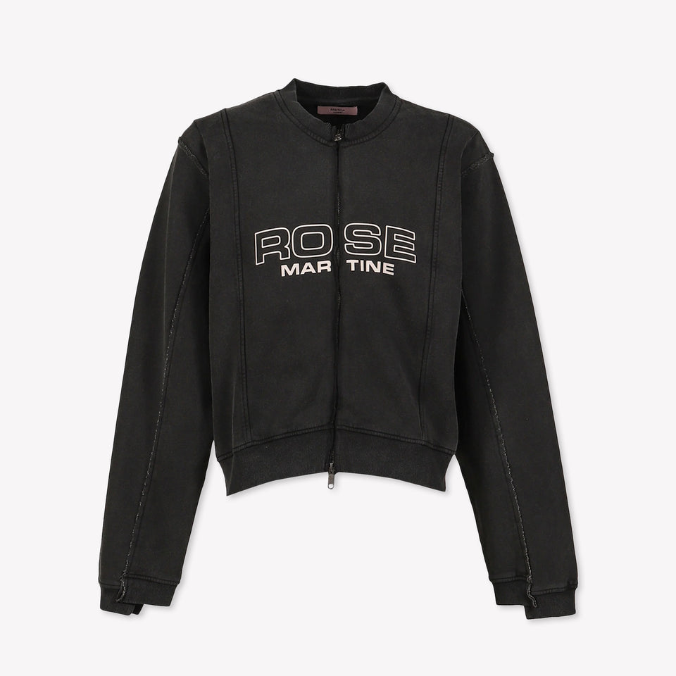 Shrunken Zip UP Black