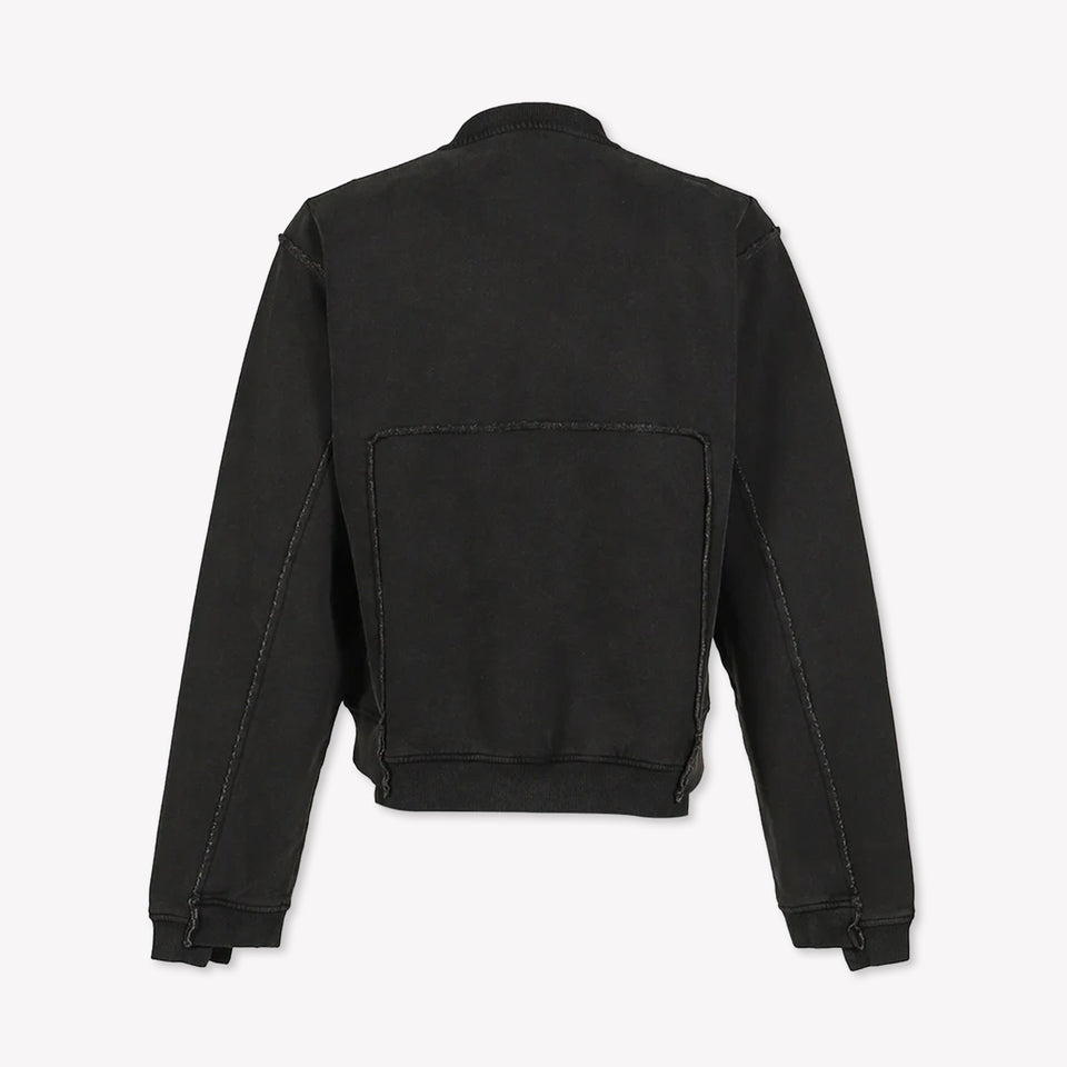 Shrunken Zip UP Black