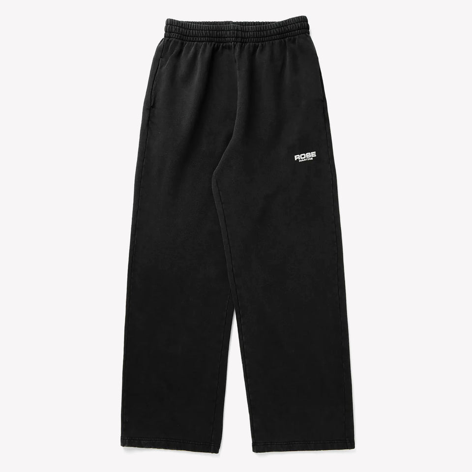 Wide Leg Trackpant Black