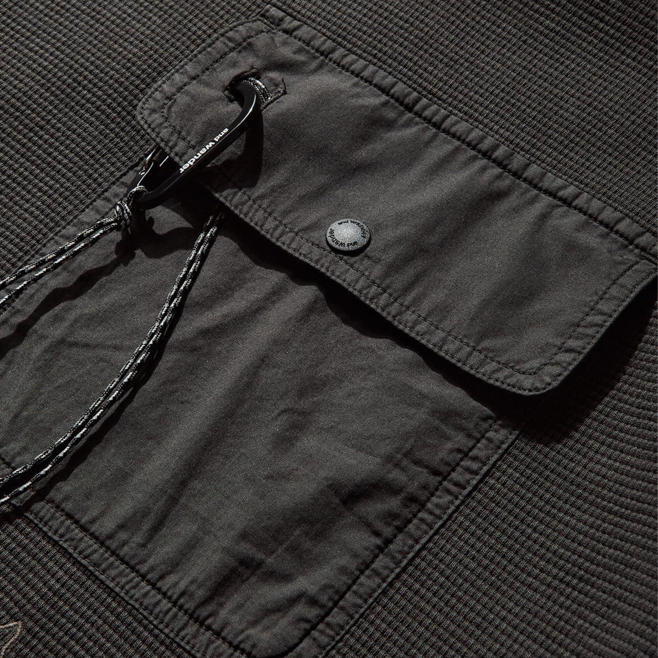 X And Wander Garment-dyed Long Sleeve Black