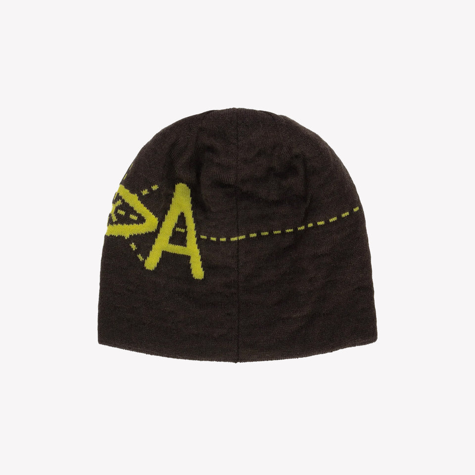 Dial Wool Beanie Dark Brown