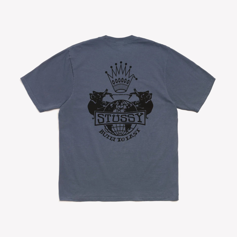 Built To Last Pig. Dyed Tee Navy