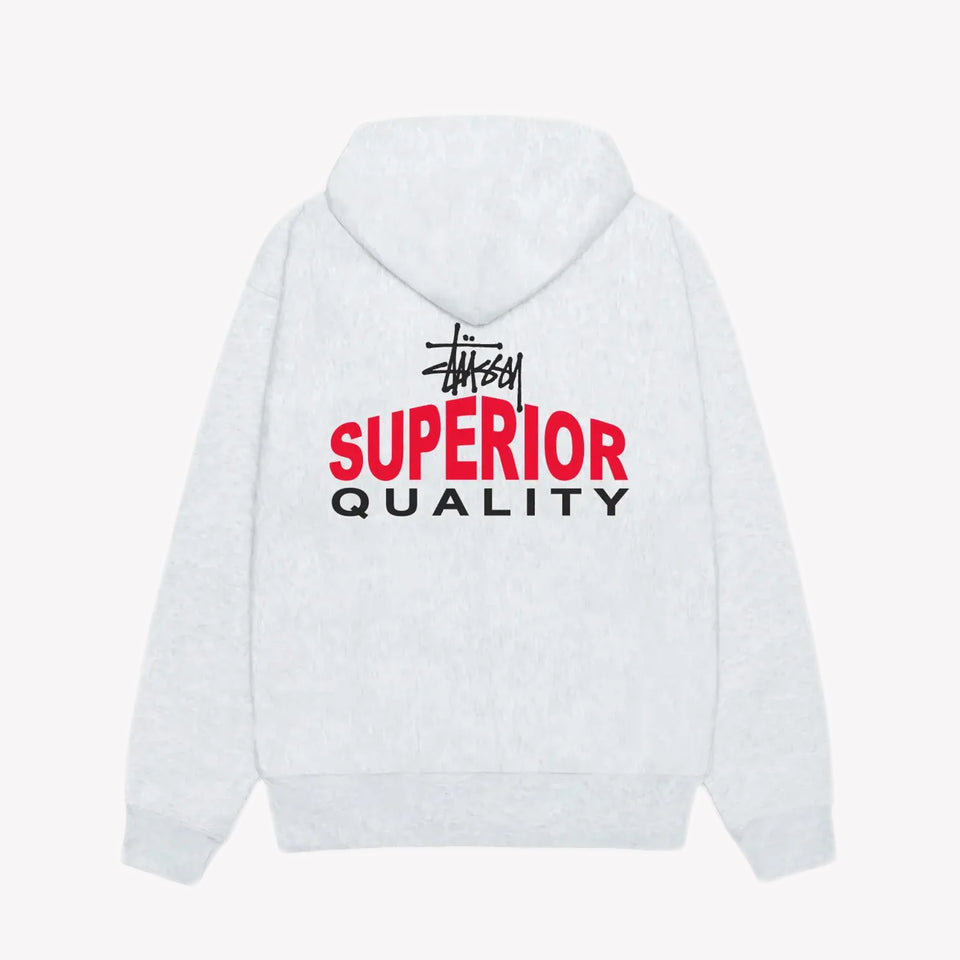 Superior Quality Zip Hood Ash Heather