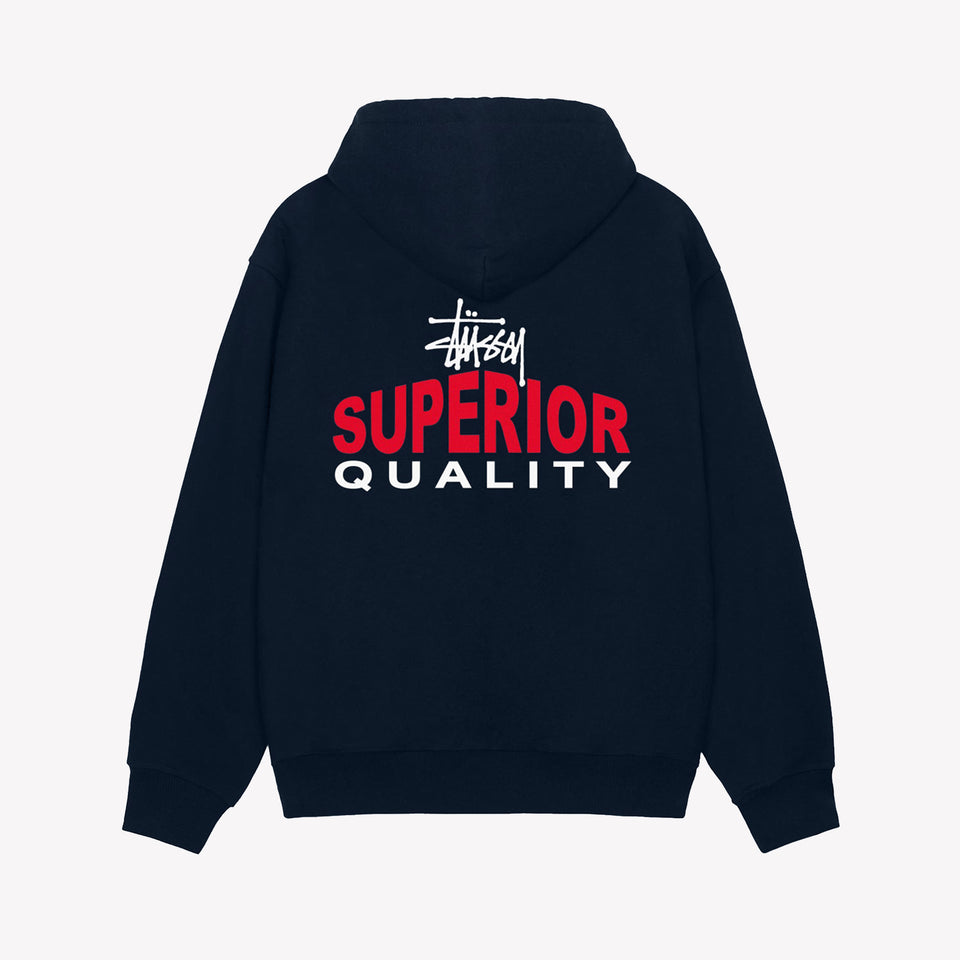 Superior Quality Zip Hood Navy