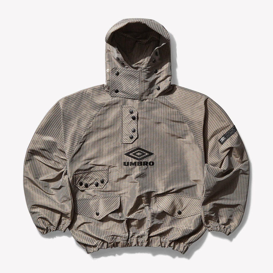 Smock Check Anorak Beige Black