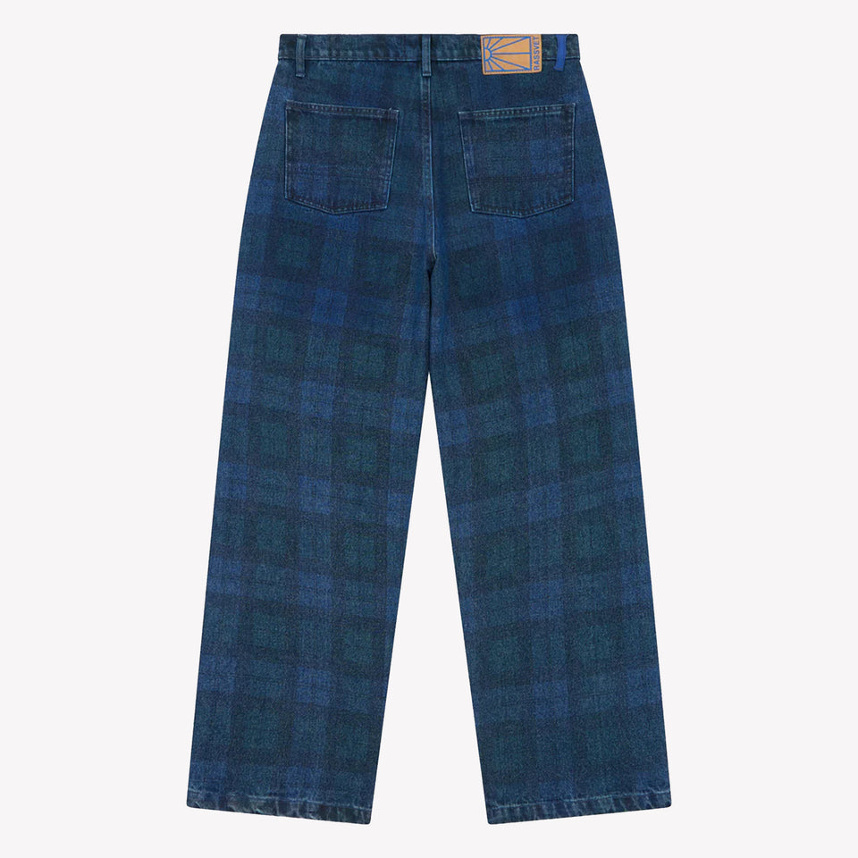 Allover Print Baggy Denim Pants