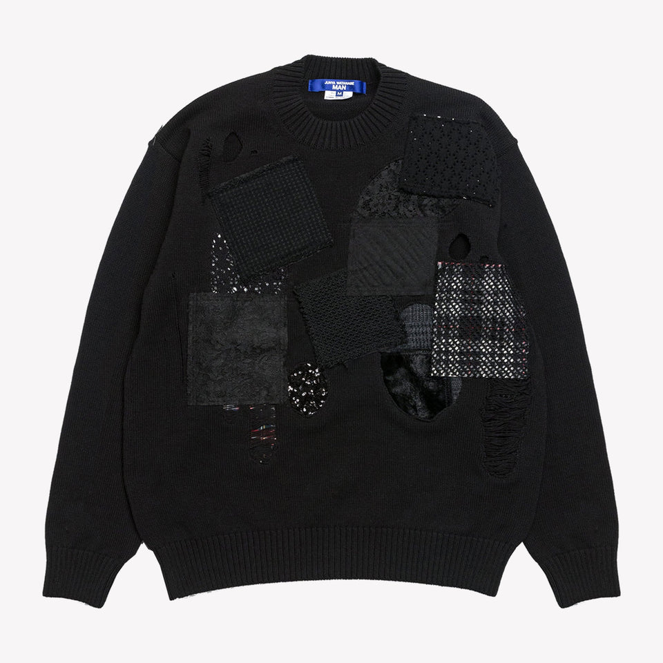 Cotton Patchwork Knitted Sweater